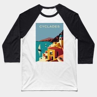 Cyclades Landscape Baseball T-Shirt